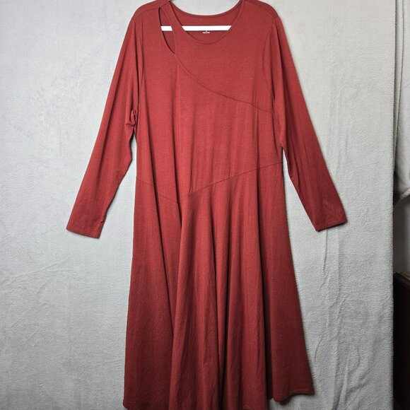 Soft Surroundings 1X Long Sleeve Maxi Dress Cutout Detail  5EZ41 - Picture 1 of 10